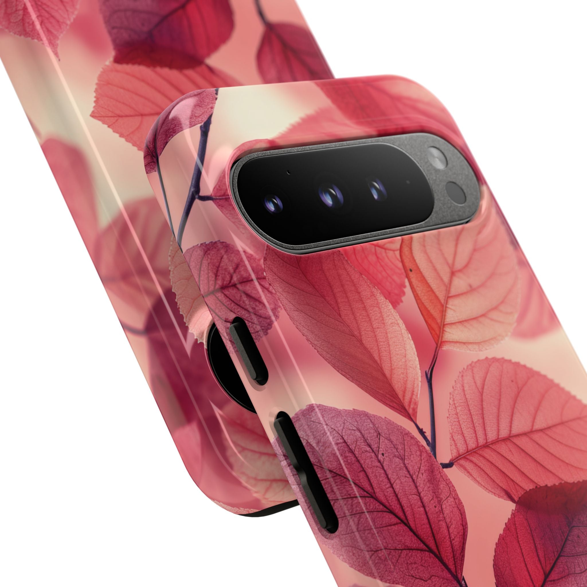 Pink and Red Leaf Harmony Google Pixel 9 - Tough Phone Case