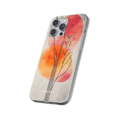 Curved Stem Sunset iPhone 14 Pro Max Case - Soft