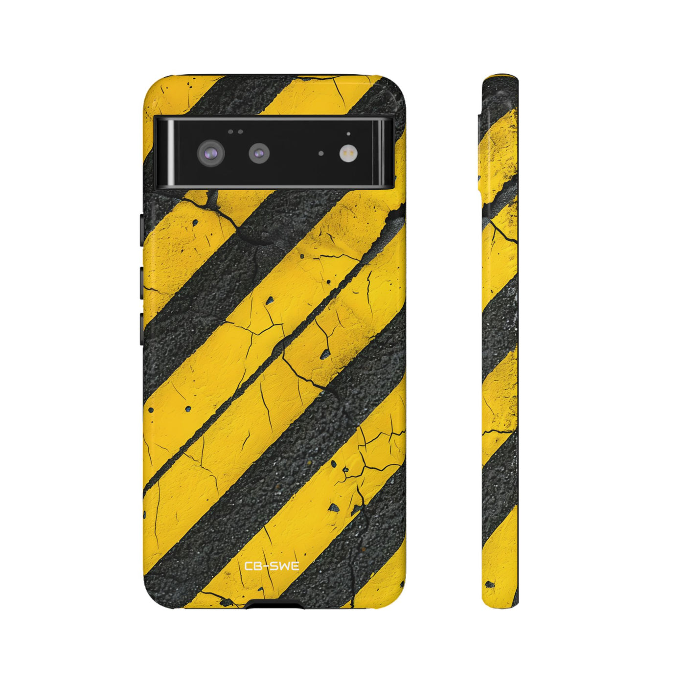 Cracked Hazard Lines - Google Pixel Case