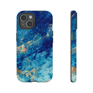 Blue Marble Background - Protective Phone Case