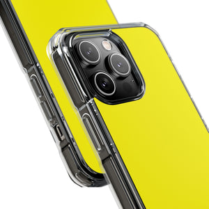 Lemon Yellow | Phone Case for iPhone (Clear Impact Case - Magnetic)