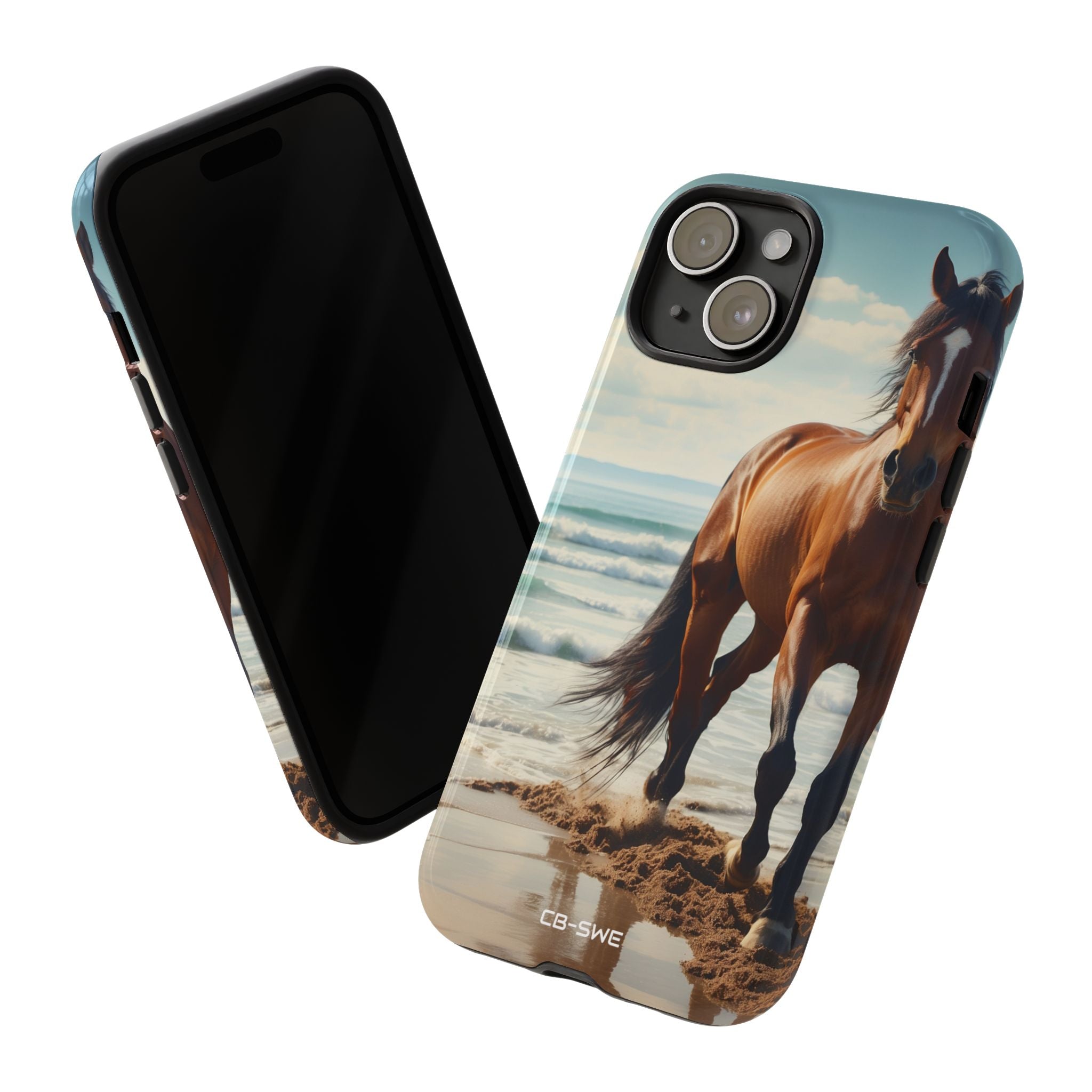 Horse Gallops Shoreline - iPhone Case