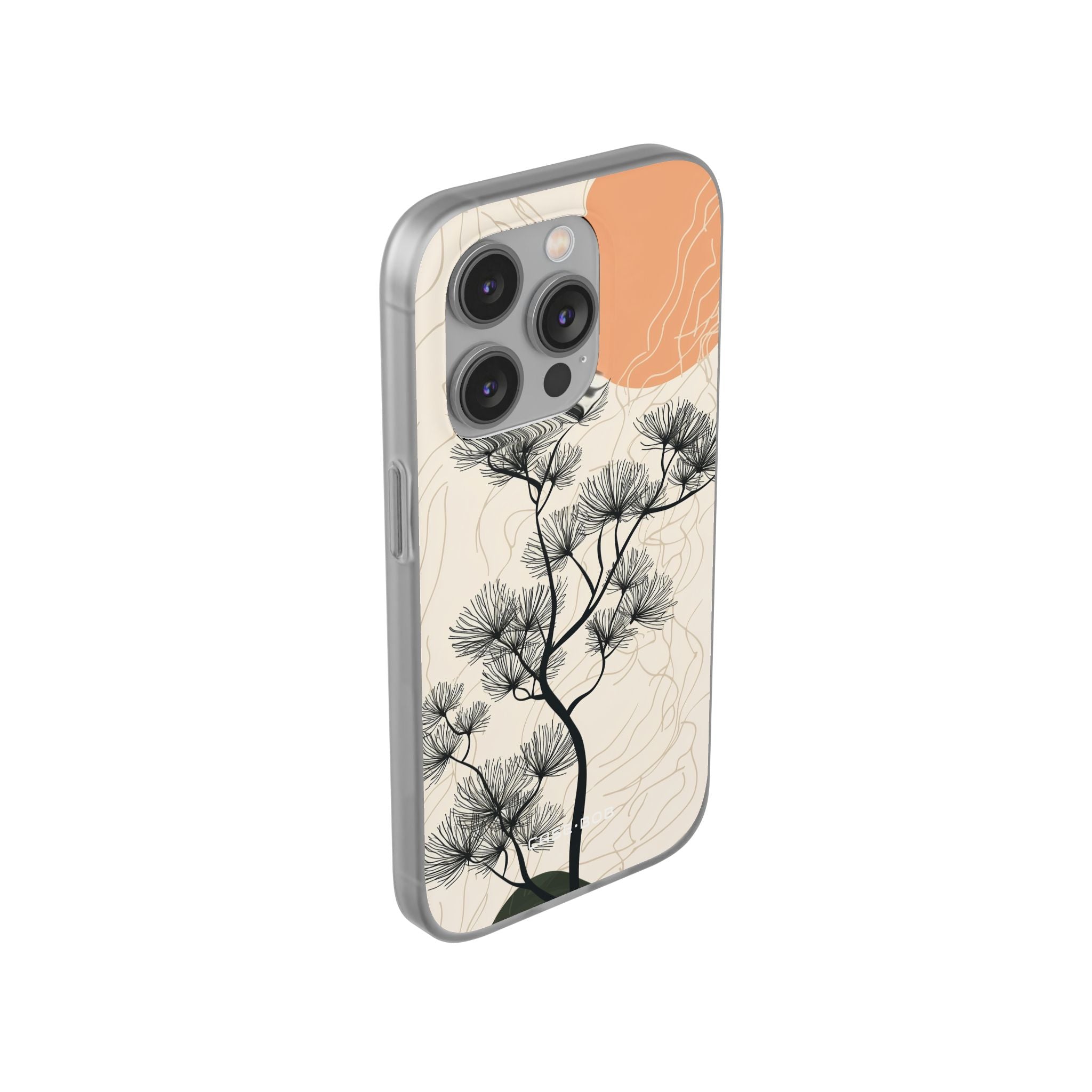 Spiky Tree Sunset iPhone 14 Pro Case - Soft