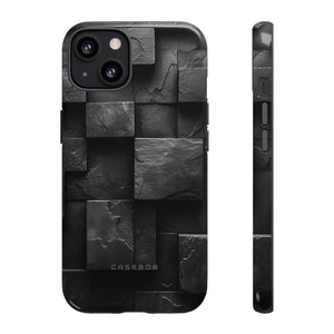 Black Geometric Elegance - Protective Phone Case