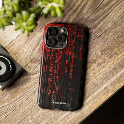 Crimson Glyphs iPhone 15 Pro Max Case - Tough