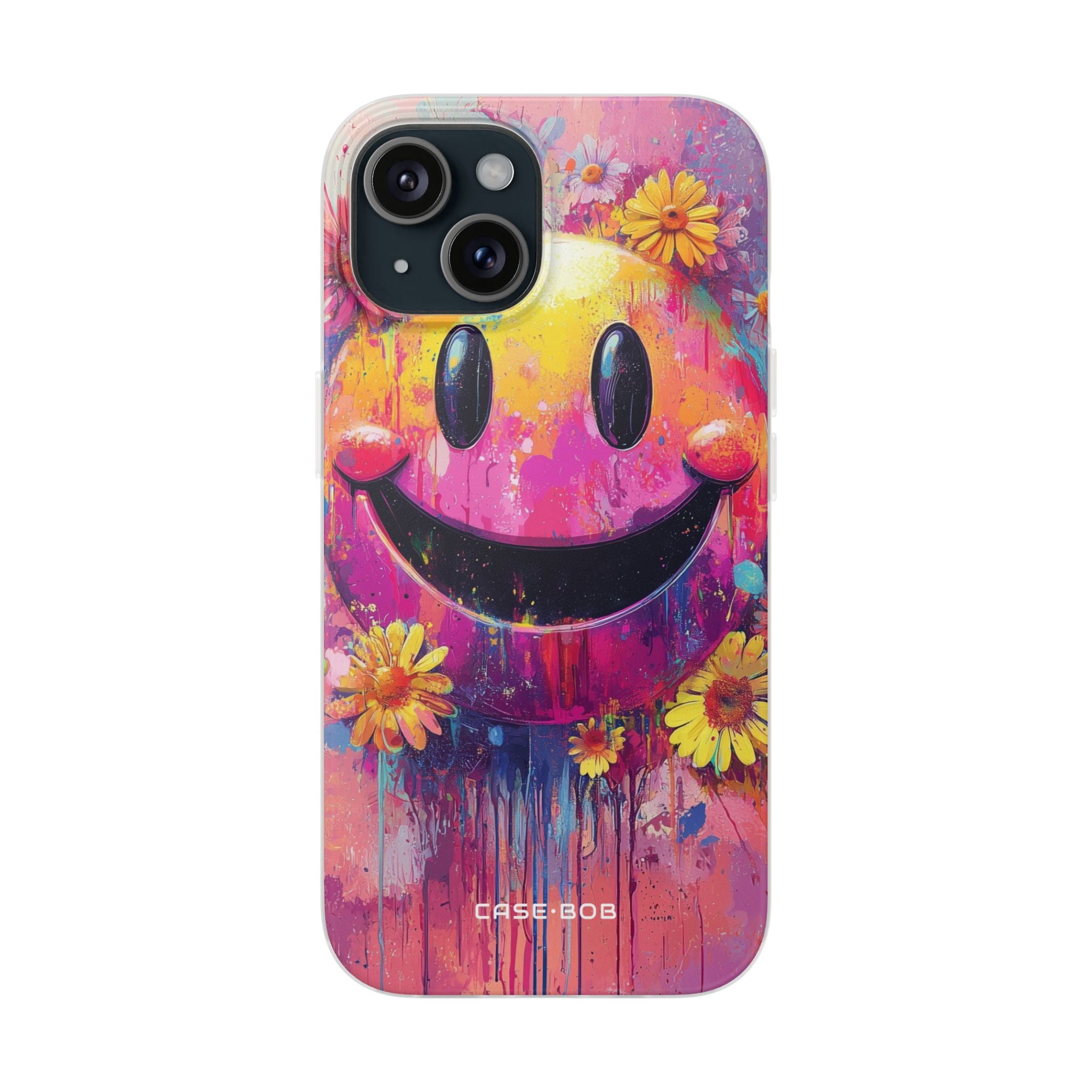 Smiley Bloom iPhone 15 Case - Soft