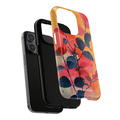 Yellow Botanical Splash - Tough + MagSafe® iPhone 15 Phone Case