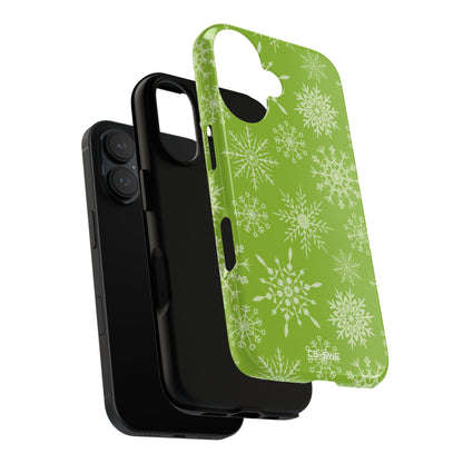 Snowflakes Dance Playfully - iPhone Case