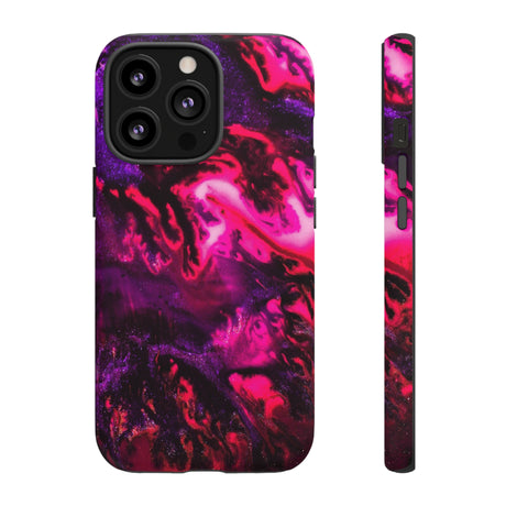 Deep Pink Galaxy Ink Art iPhone Case (Protective) iPhone 13 Pro Matte Phone Case