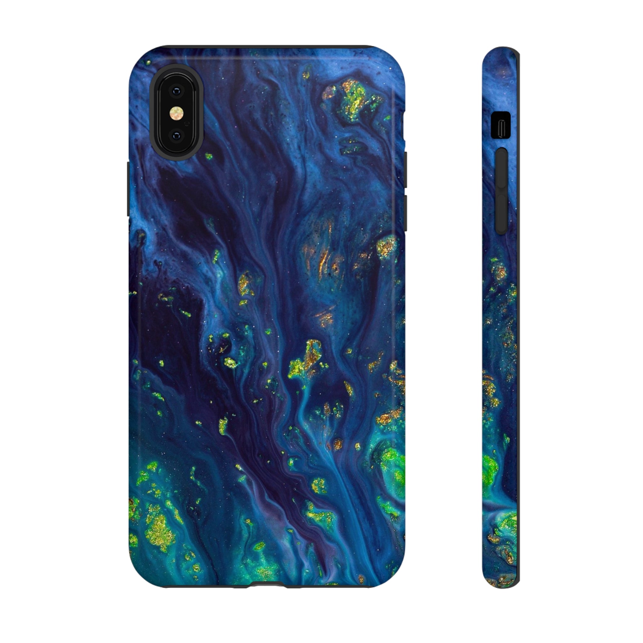 Green Opal Ink Art iPhone Case (Protective) iPhone XS MAX Glossy Phone Case