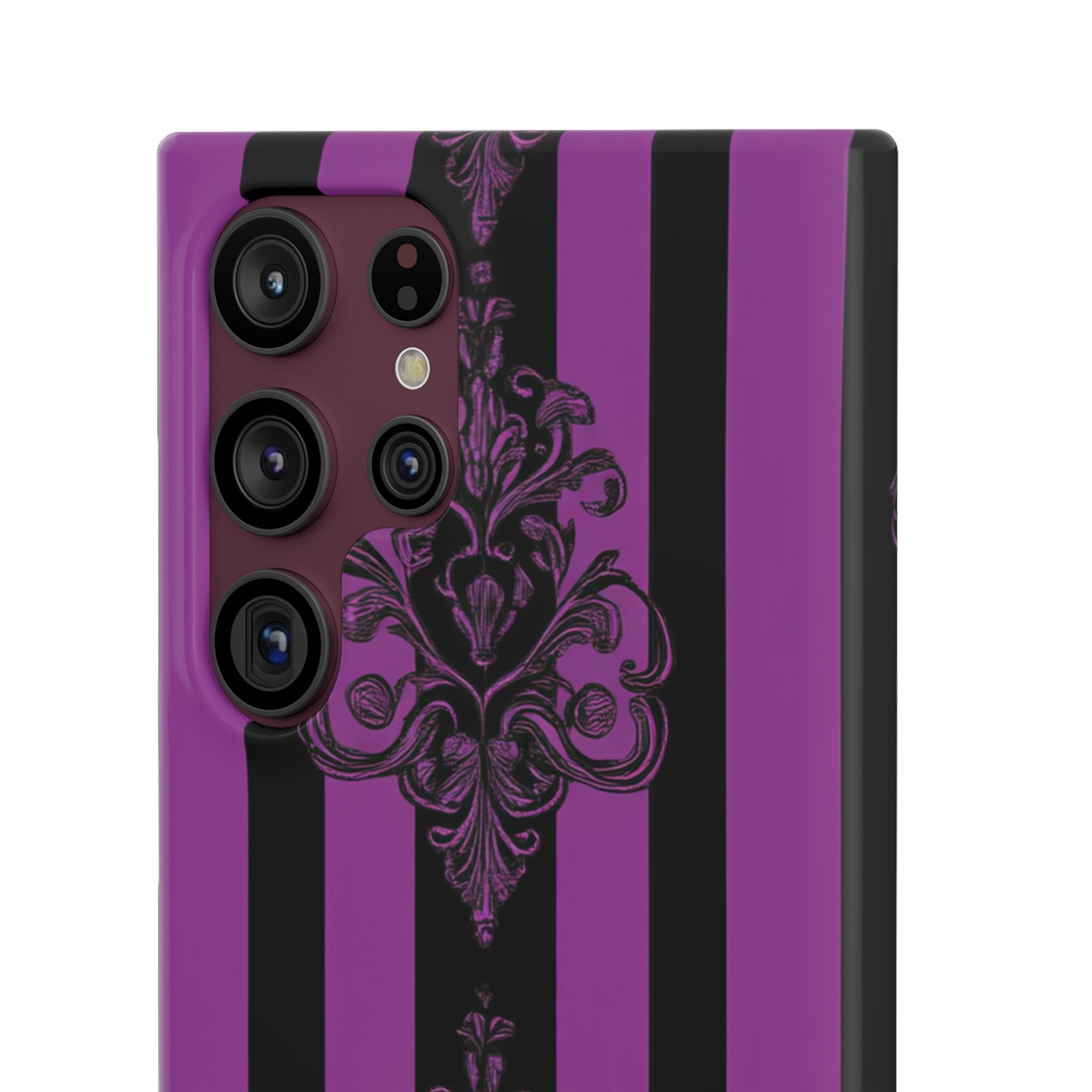 Gothic Elegance with Vertical Stripes and Ornamental Motifs Samsung S22 - Slim Phone Case