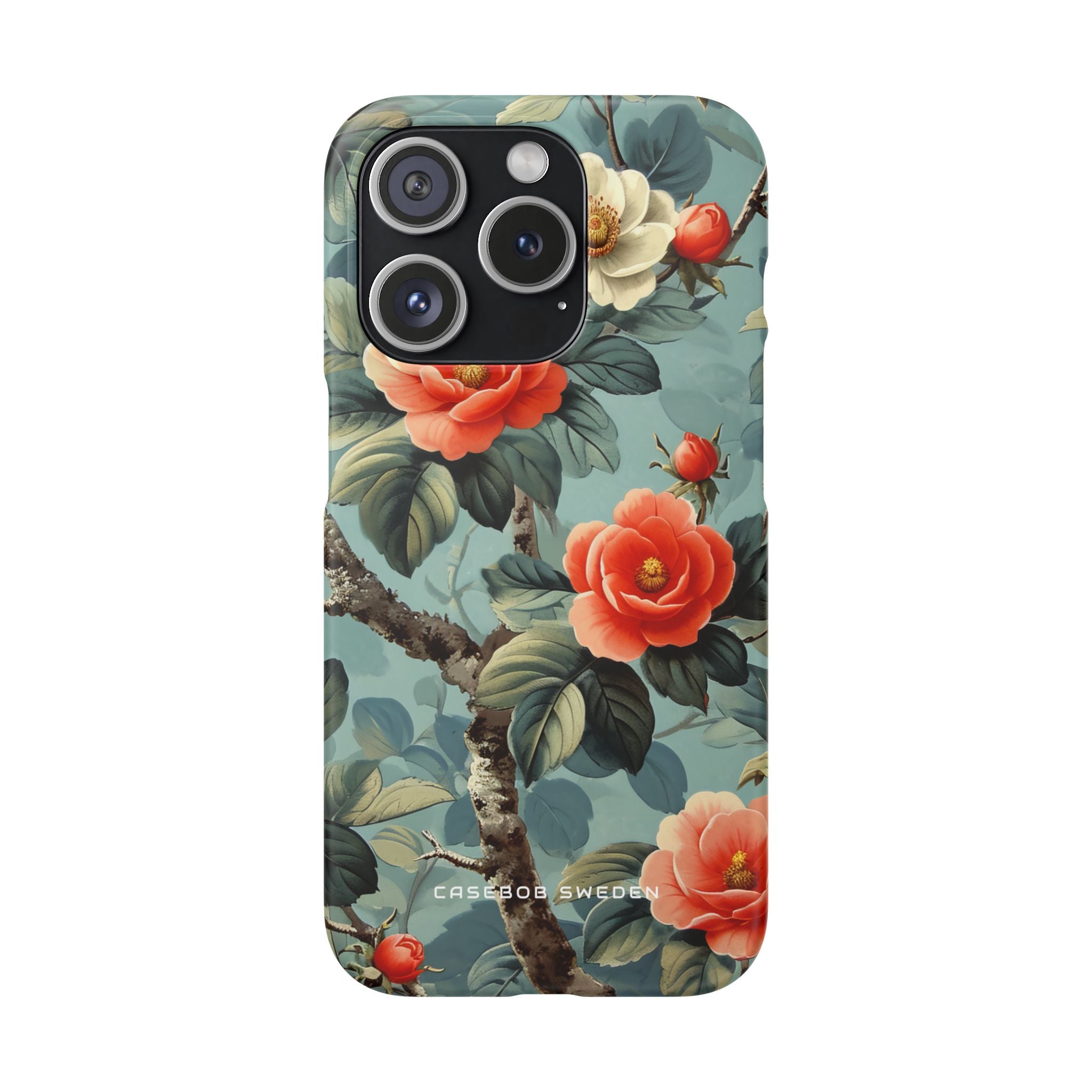 Vintage Floral Romance iPhone 15 - Schlanke Handyhülle