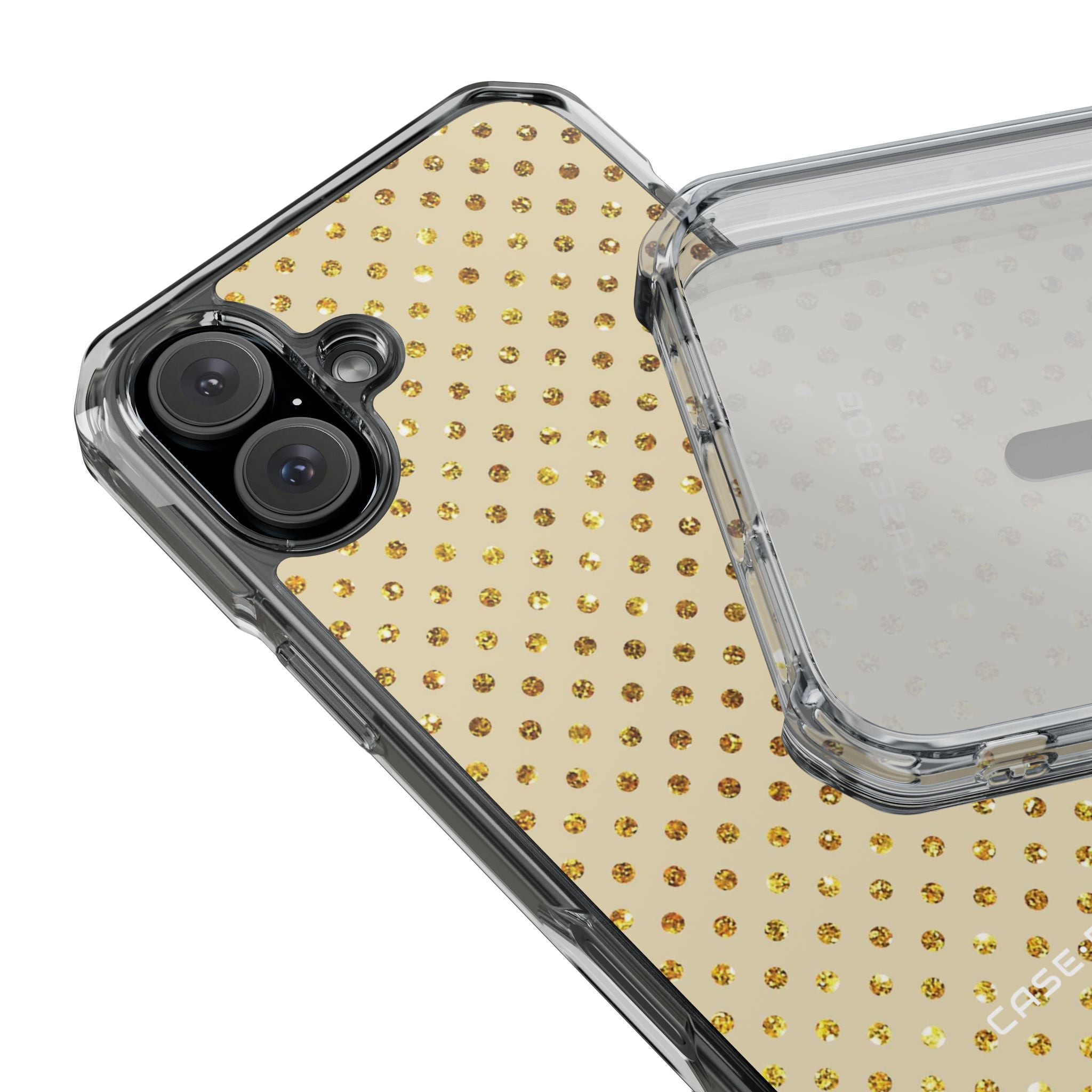 Gold Sparkle Grid iPhone 16 Plus Case - Impact