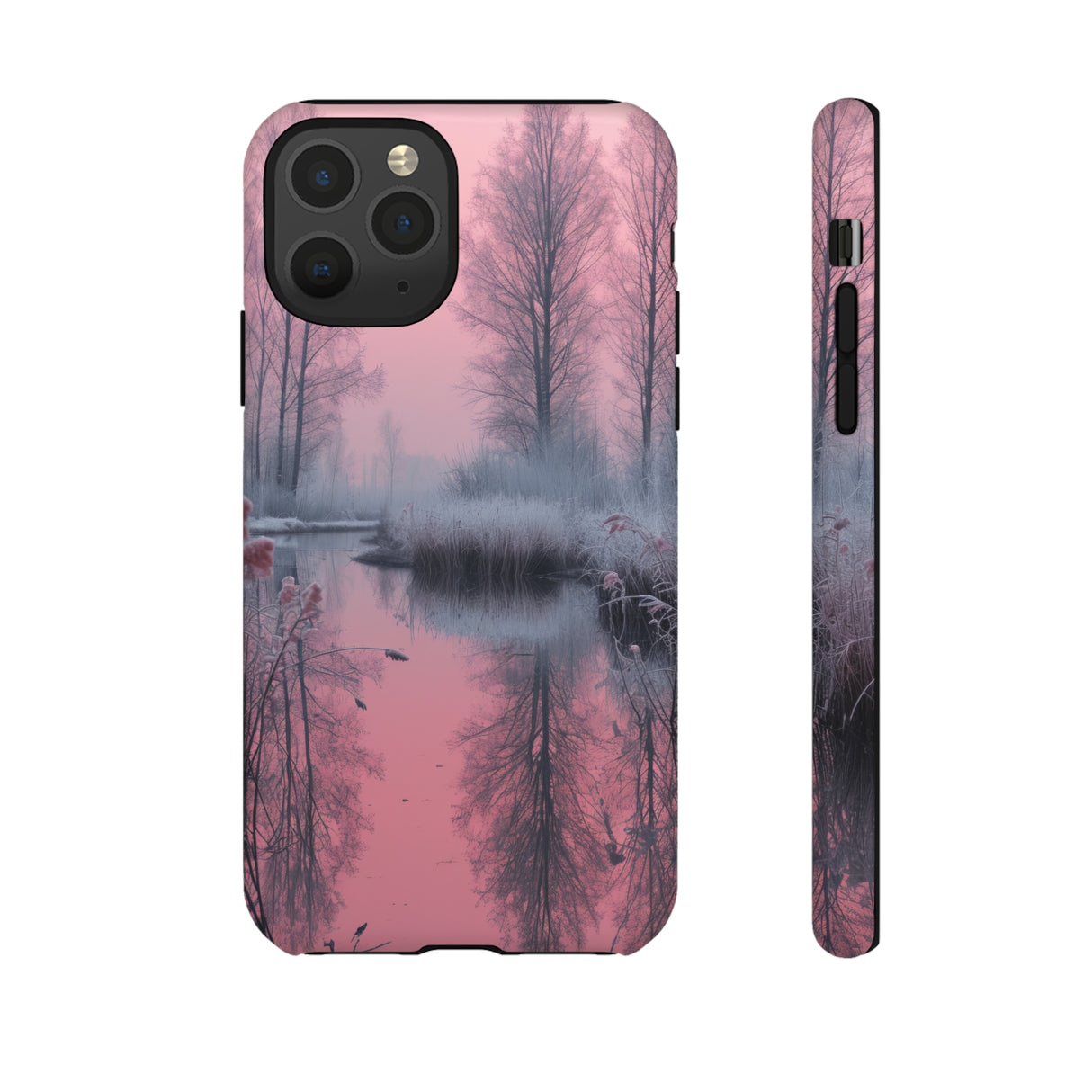 Pink Winter Lake Whisper - Schutzhülle fürs Handy