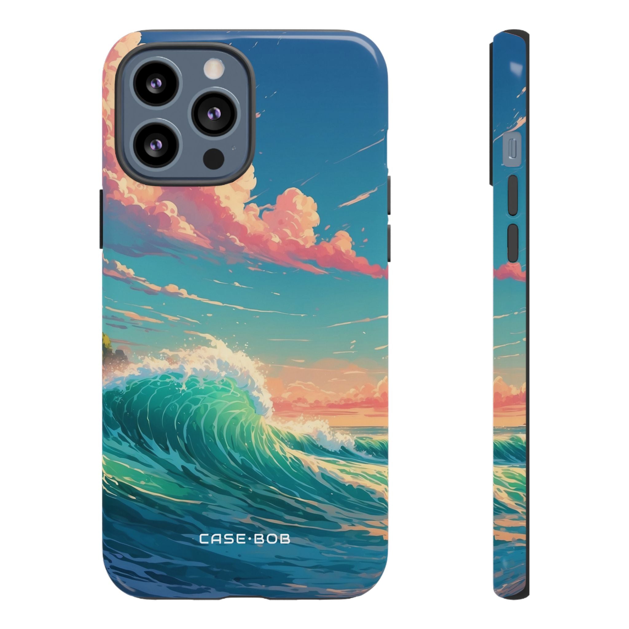 Turquoise Curl iPhone 13 Pro Max Case - Tough