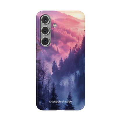 Misty Forest Serenity - Slim Samsung S24 Phone Case