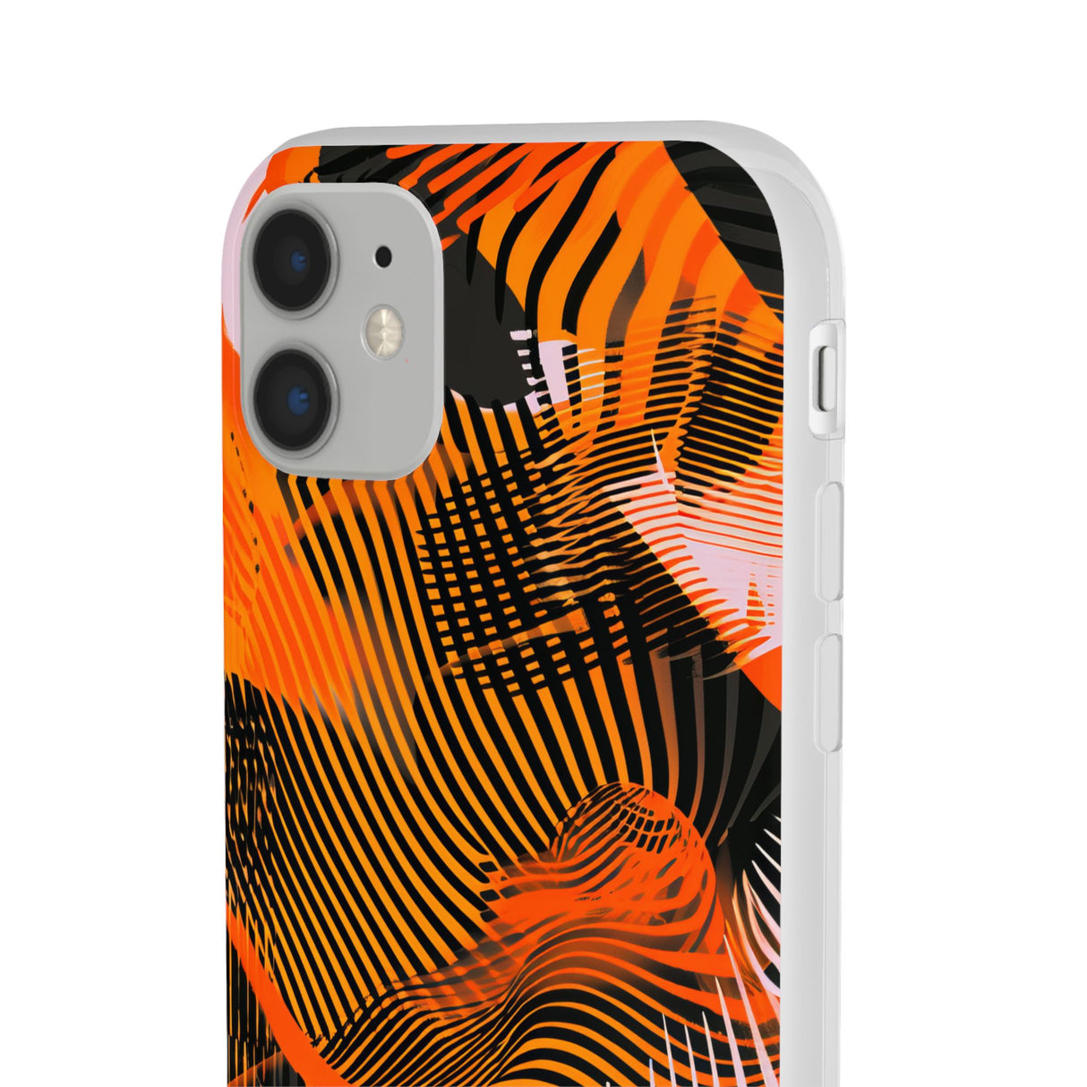 Pantone Tangerine Design | Handyhülle für iPhone (Flexible Hülle) 