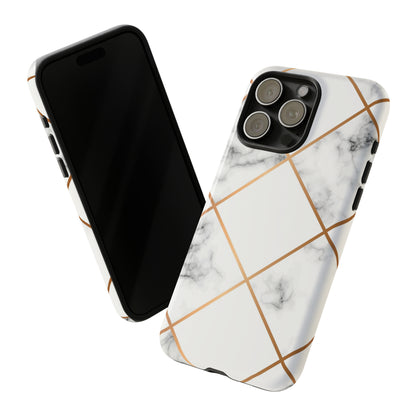 White Marble - Protective Phone Case