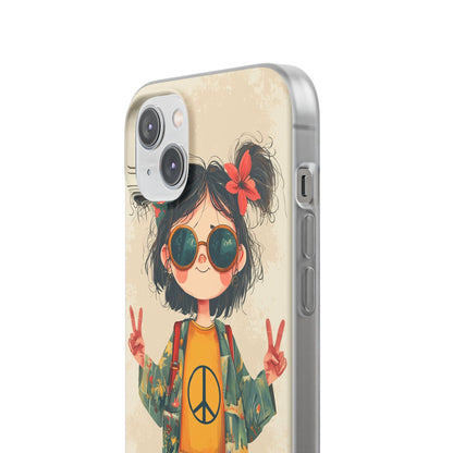 Peace Pigtails iPhone 14 Plus Case - Soft
