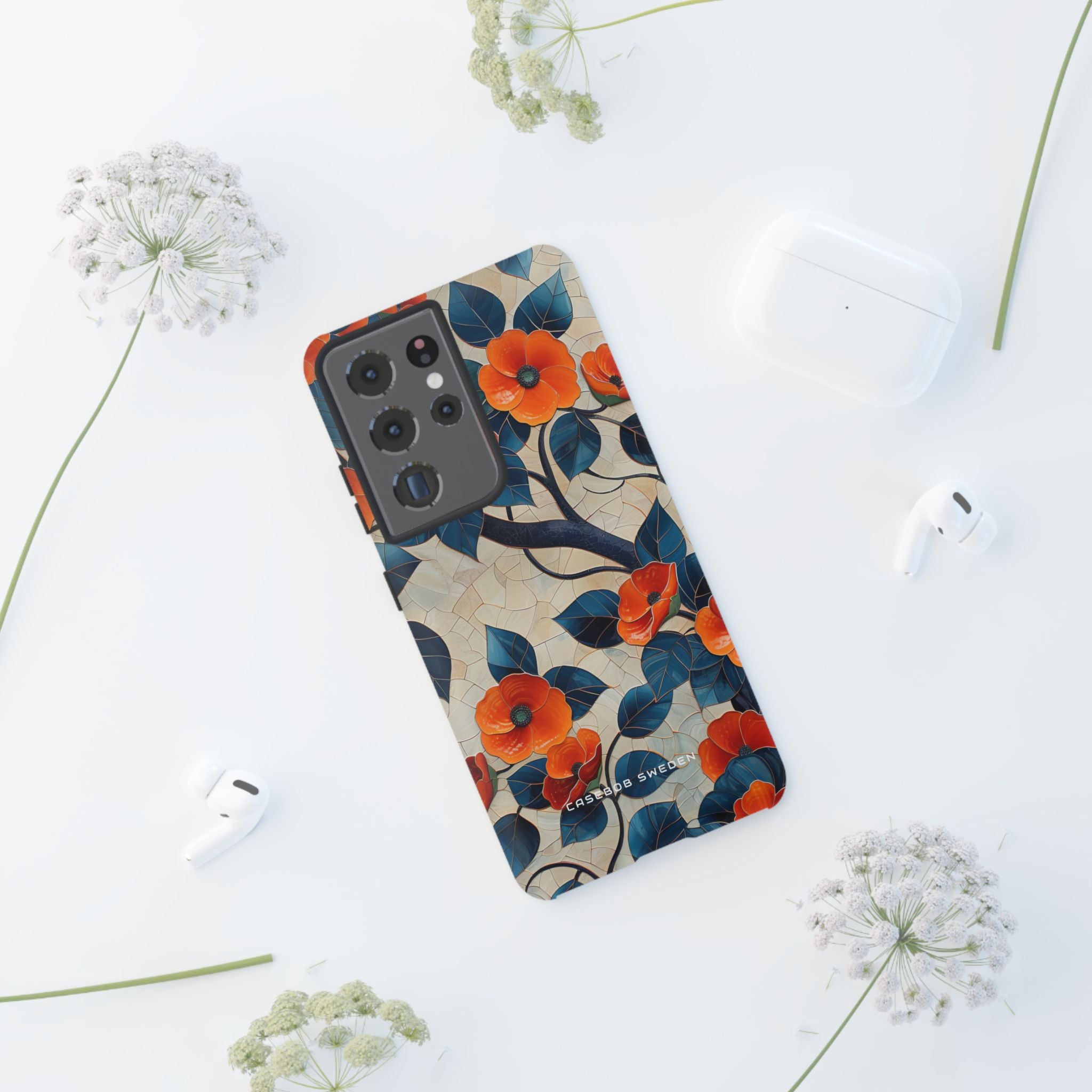 Orange Blossoms Mosaic Harmony  Samsung S21 - Tough Phone Case