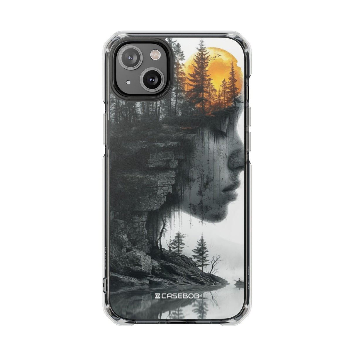 Nature's Reflection - Phone Case for iPhone (Clear Impact - Magnetic)