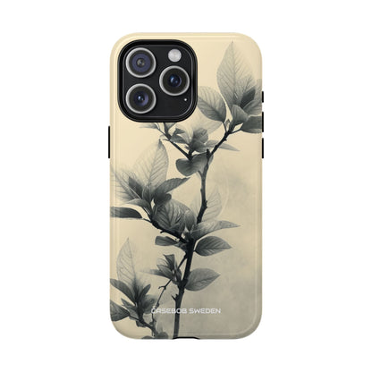 Beige Branch Art - Tough + MagSafe® iPhone 15 Phone Case