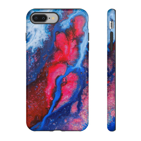 Red n Blue Ink Art iPhone Case (Protective) iPhone 8 Plus Glossy Phone Case