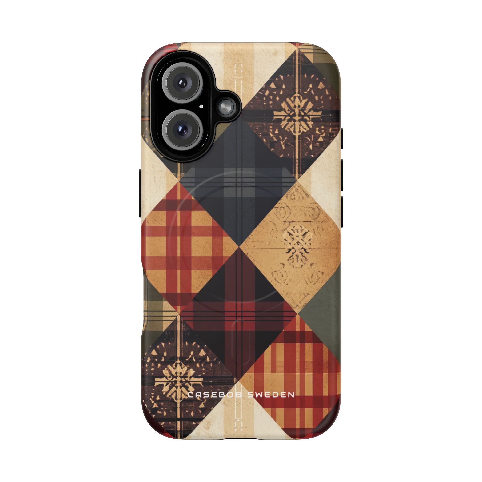 Rustic Geometric Patchwork Harmony iPhone 16 | Tough+ Phone Case