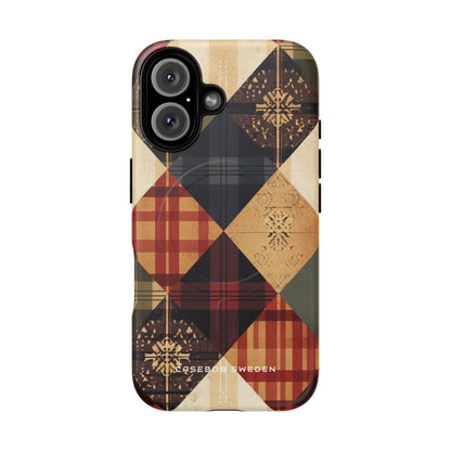 Rustic Geometric Patchwork Harmony iPhone 16 | Tough+ Phone Case