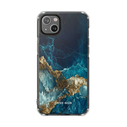 Jagged Gold Split iPhone 14 Plus Case - Impact