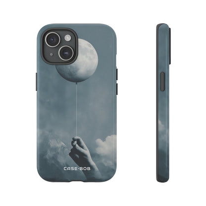 Moon Balloon iPhone 15 Case - Tough