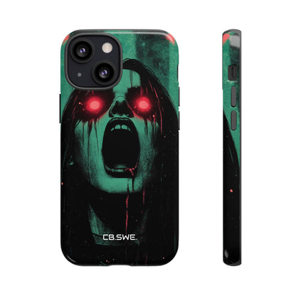 Horror poster woman glowing red eyes iPhone 13 - Tough