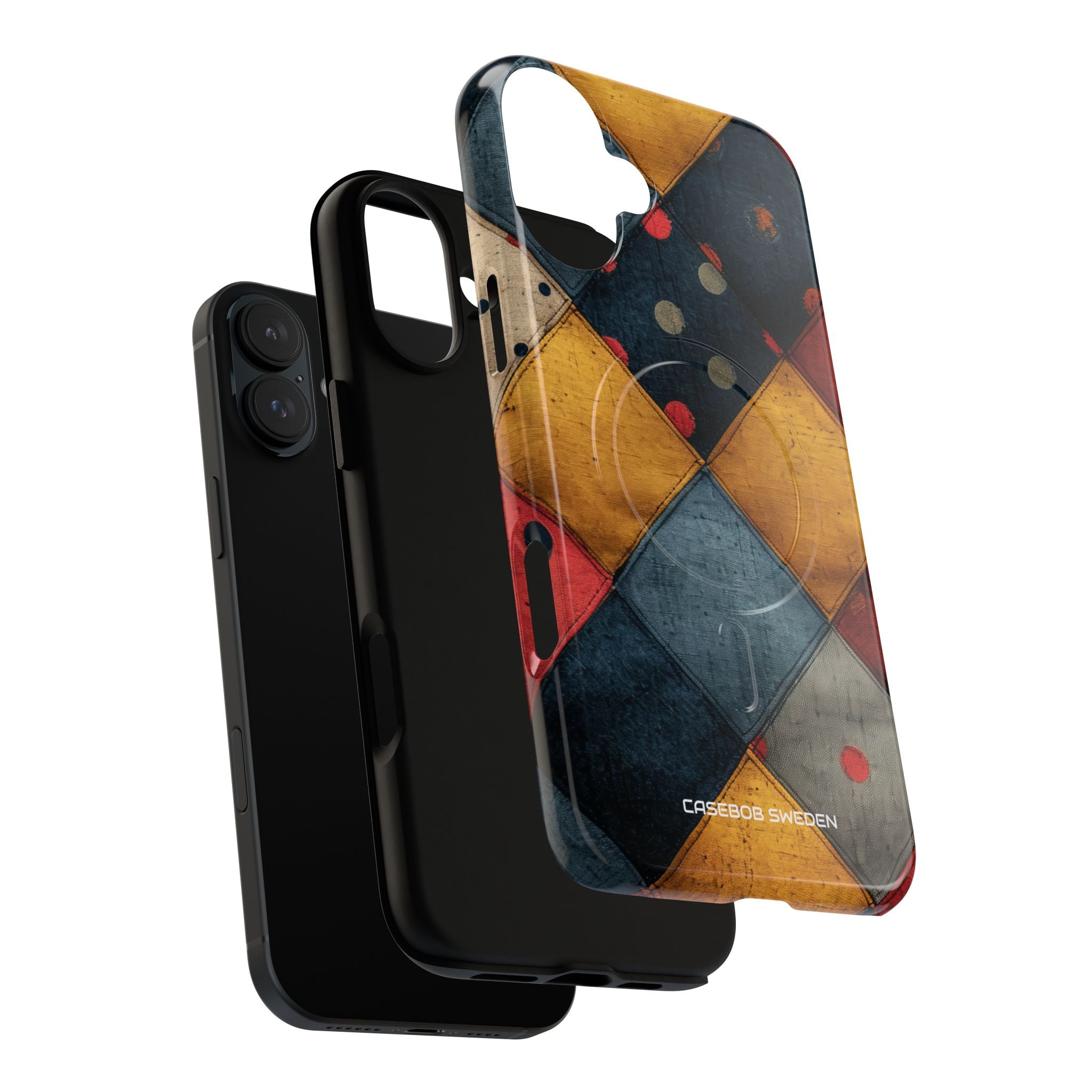 Blue Red Patchwork - Tough + MagSafe® iPhone 16 Phone Case