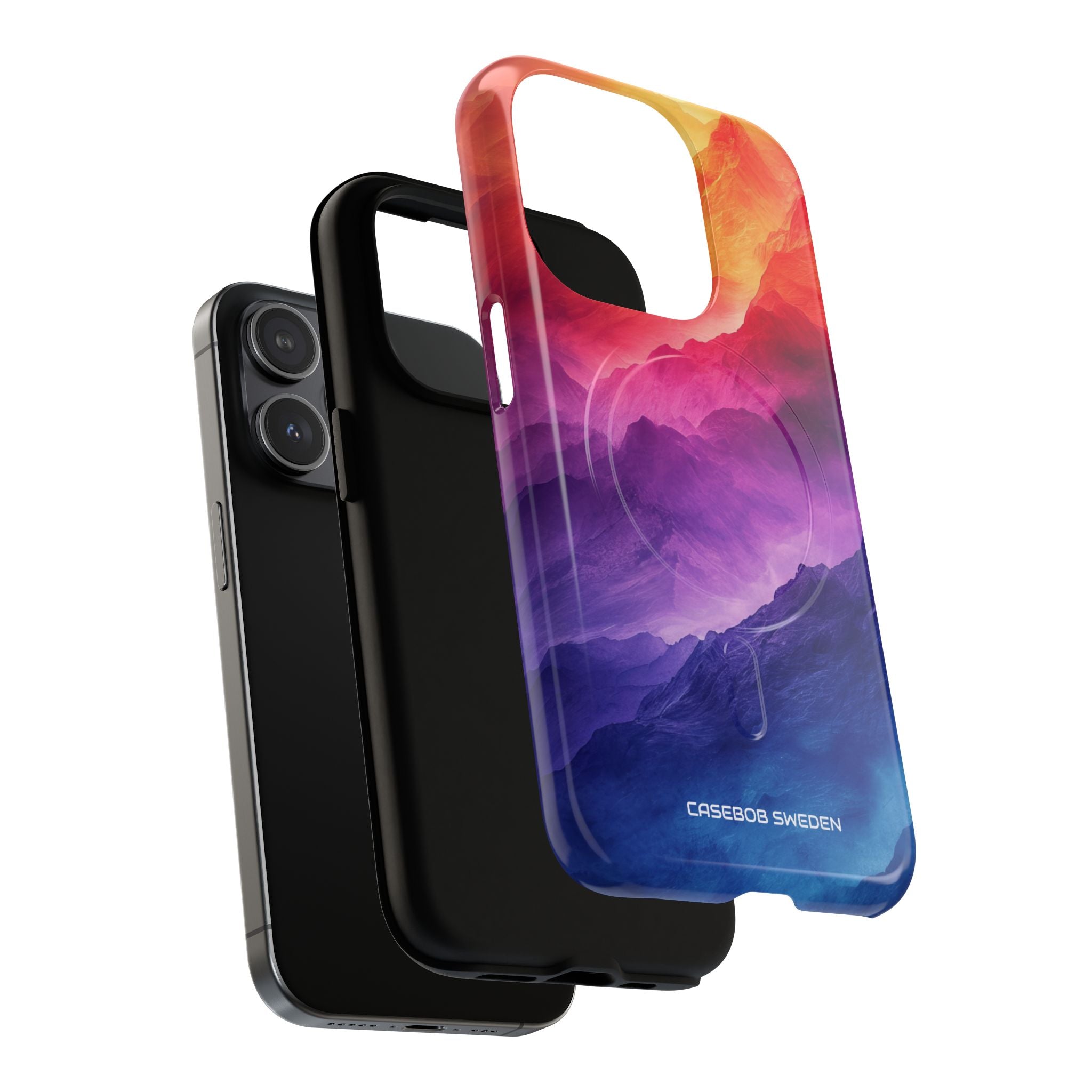 Purple Orange Mountains - Tough + MagSafe® iPhone 15 Phone Case