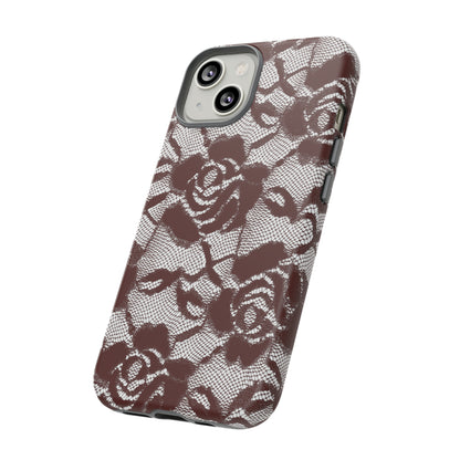 Red Lace Gothic Flower - Protective Phone Case