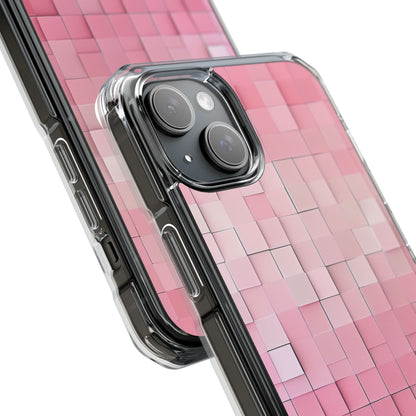 Gradient Pink Mosaic iPhone 15 - Clear Impact Phone Case