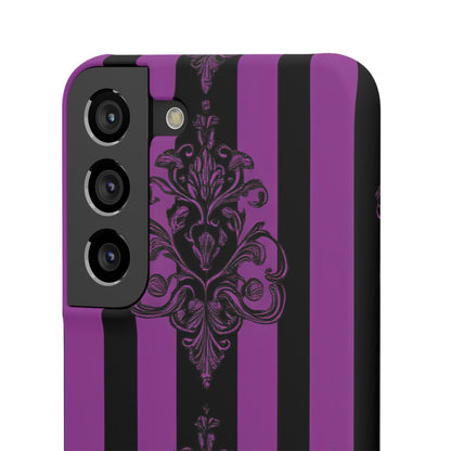 Gothic Elegance with Vertical Stripes and Ornamental Motifs Samsung S22 - Slim Phone Case