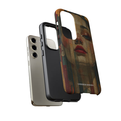 Bold Art Deco Portrait - Tough Samsung S23 Phone Case