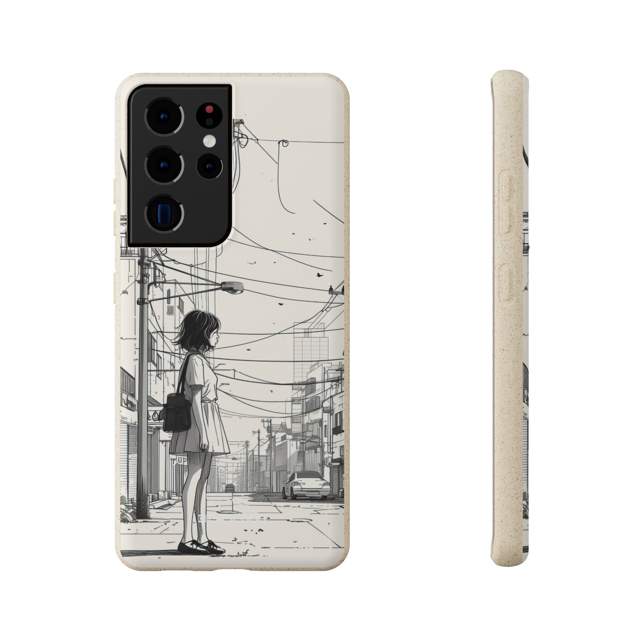 Urban Solitude Sketch | Biodegradable Phone Case