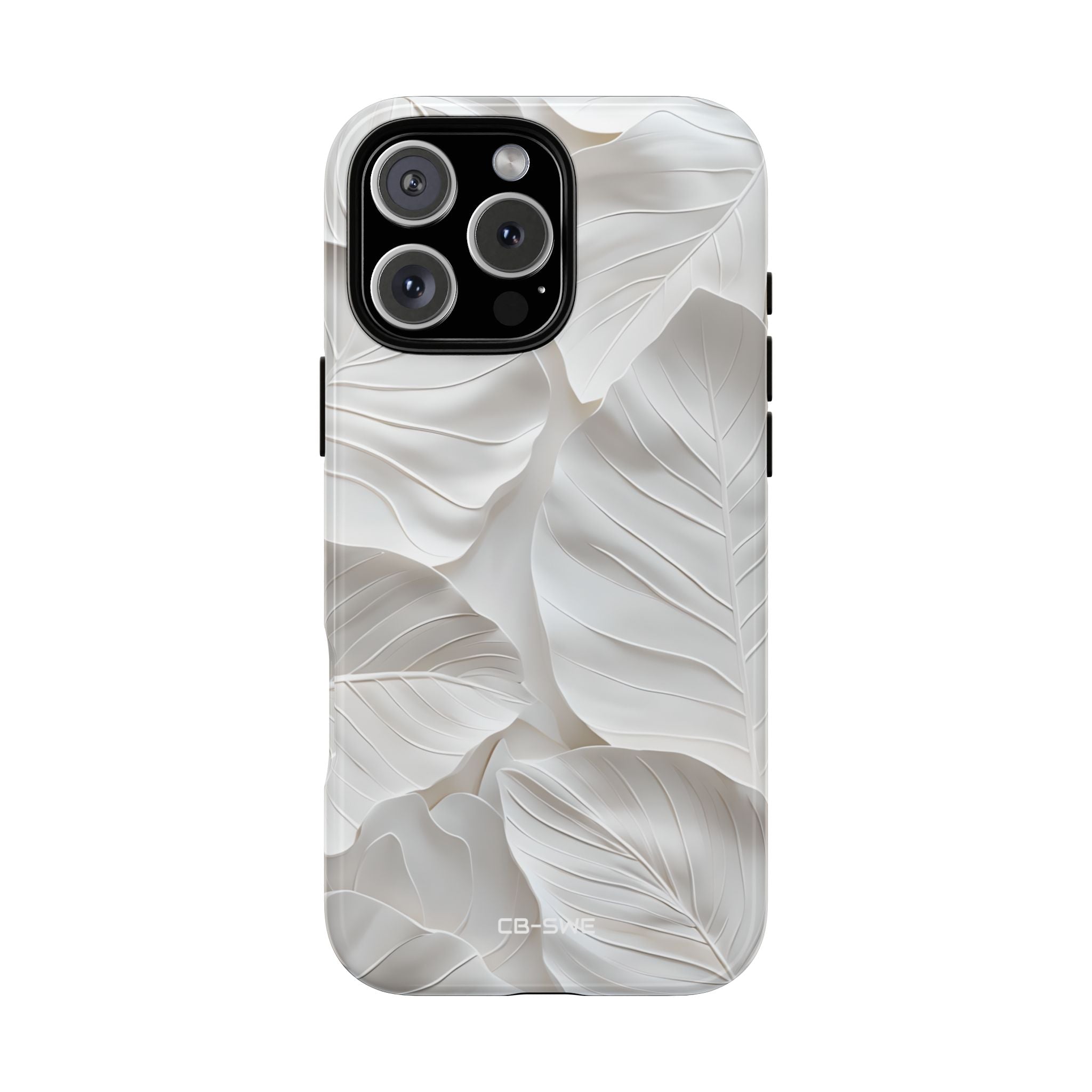 Elegant Leaf Relief - iPhone Case