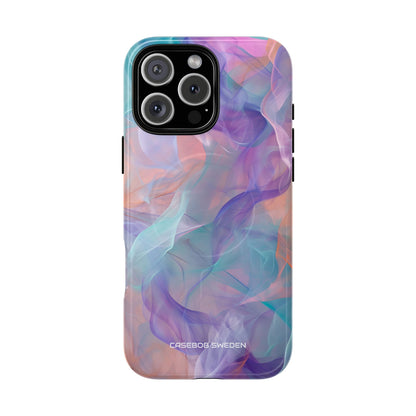 Dreamy Teal Flow - Tough + MagSafe® iPhone 16 Phone Case