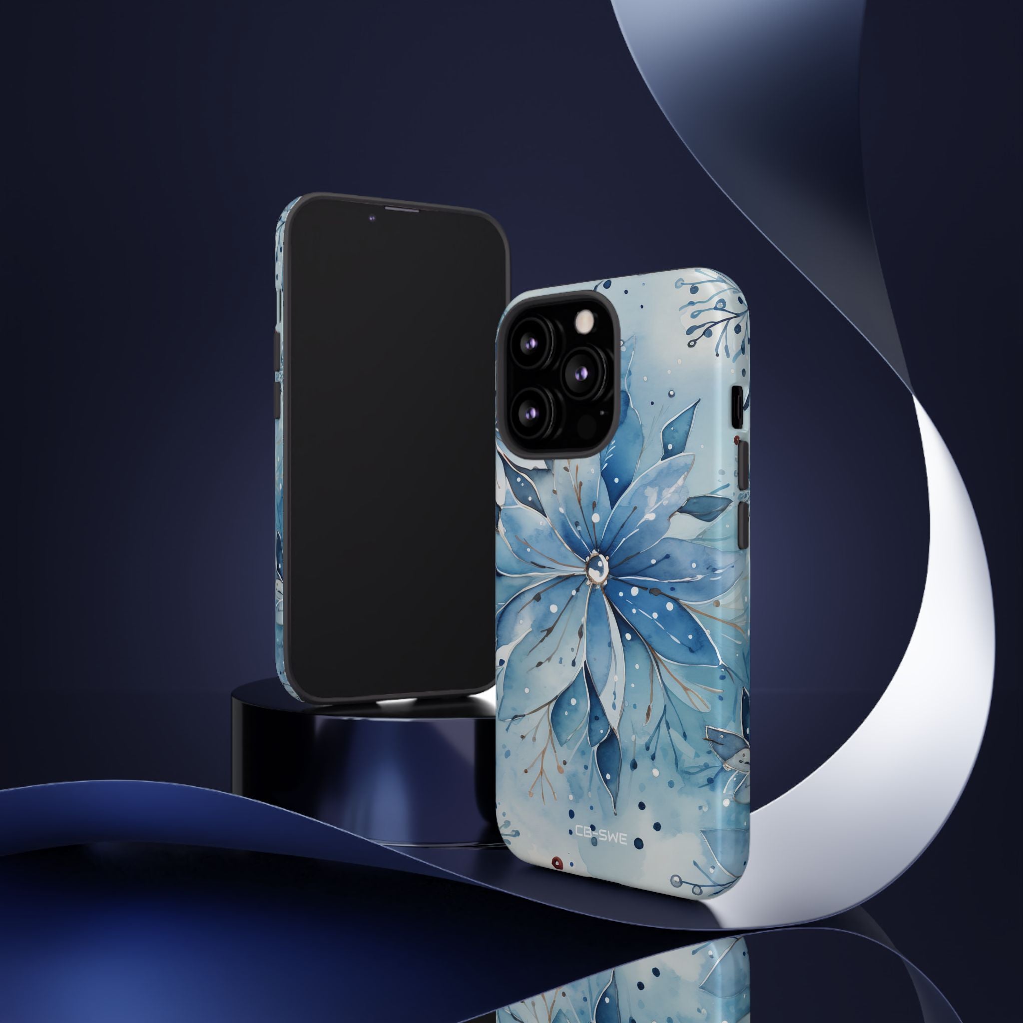 Floral Frost Embrace - iPhone Case