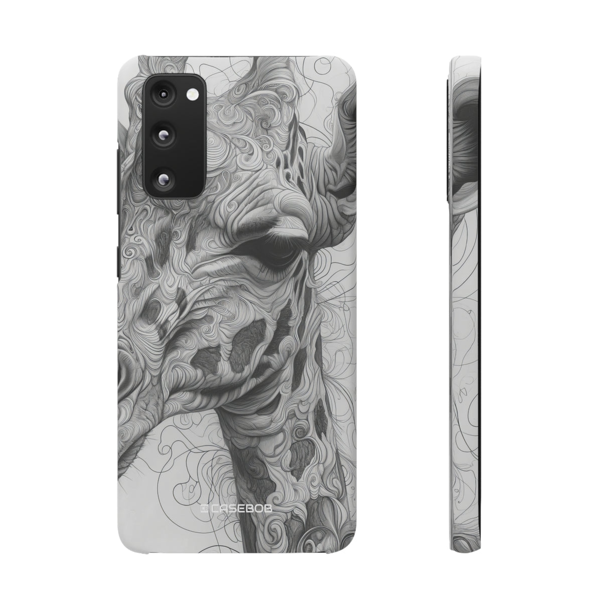 Monochrome Giraffe | Schlanke Handyhülle für Samsung