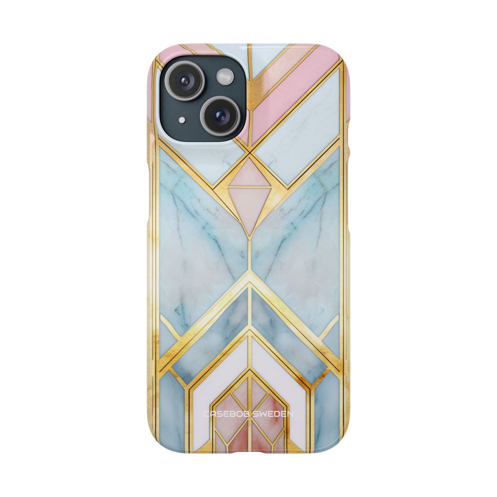 Gold Pink Art Deco - Slim iPhone 15 Phone Case