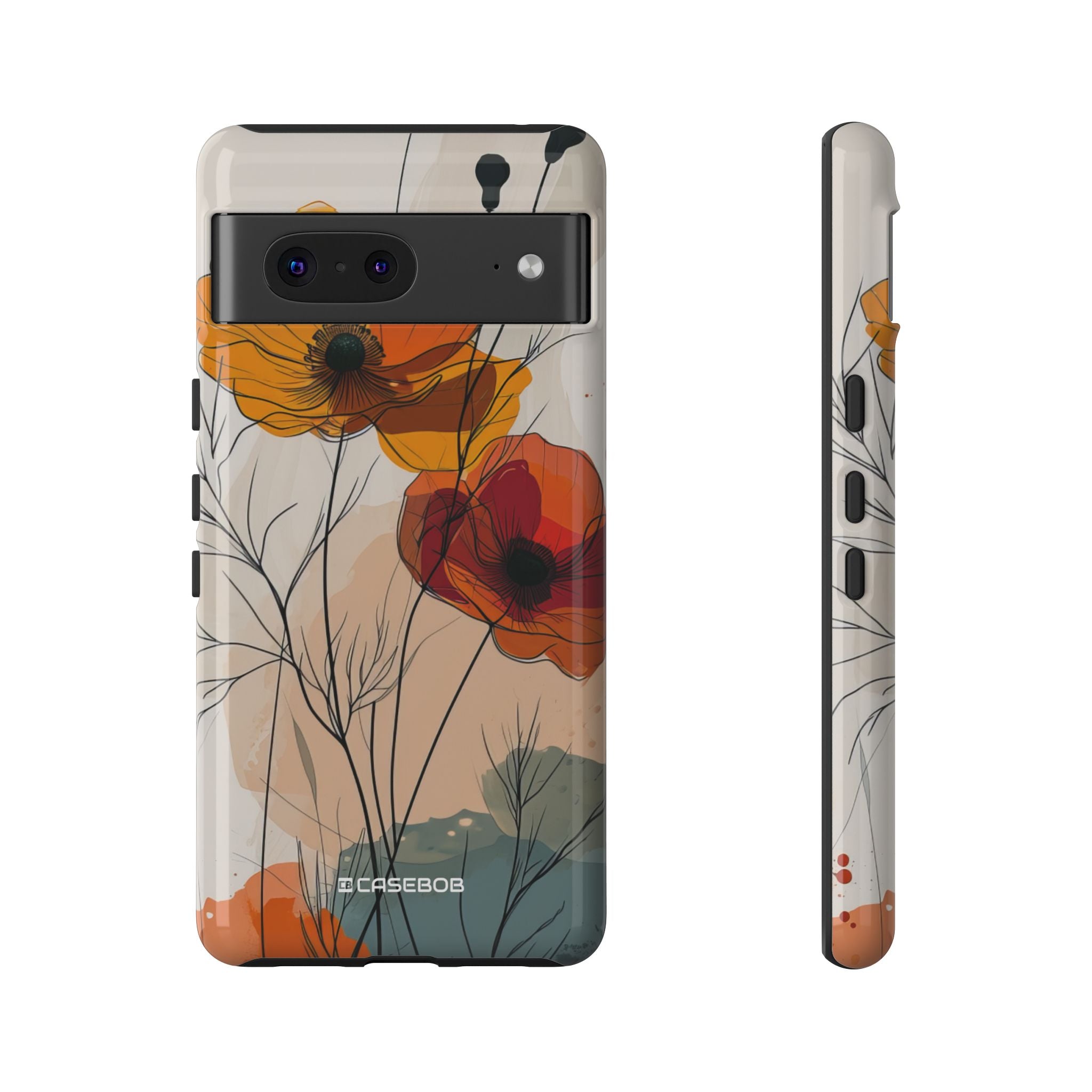 Fiery Floral Abstraction - Phone Case for Google Pixel