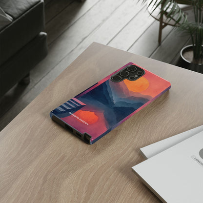 Surreal Sunset Landscape - Tough Samsung S22 Phone Case