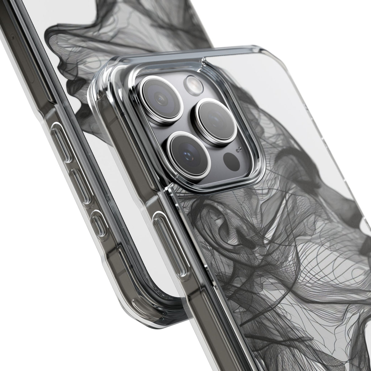 Ethereal Lines - Phone Case for iPhone (Clear Impact - Magnetic)