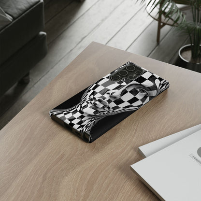 Checkered Face Samsung S22 Ultra Case - Tough
