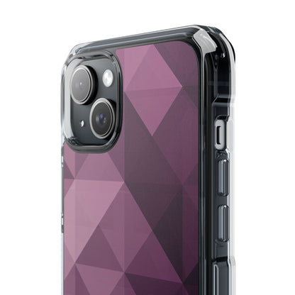 Paarse geometrische mozaïek iPhone 15 - Impact Clear+