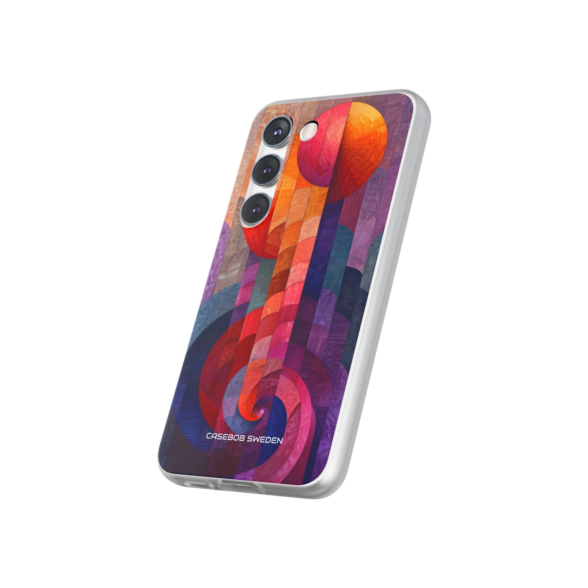 Purple Orange Abstract - Flexi Samsung S23 Phone Case